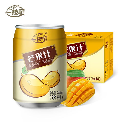 豪味来 罐装果味网红饮料新选择，245ml一枝笔芒果汁饮料引领潮流